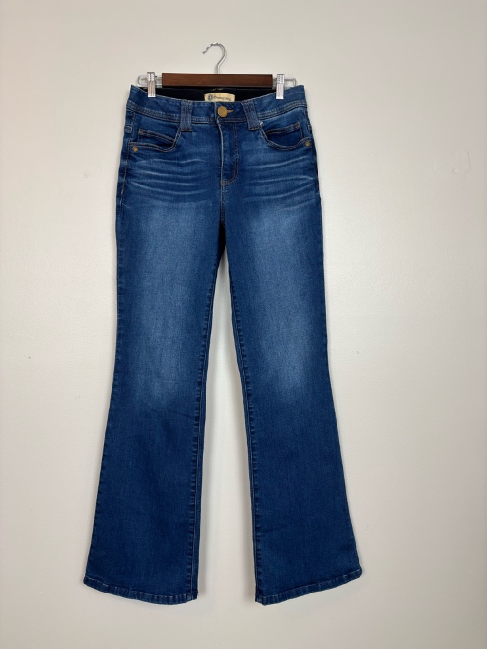 Democracy Jeans Womens 6 Ab Solution Mid-Rise Itty Bitty Boot Denim in Blue